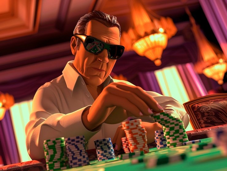 Bagan strategi dasar Free Bet Blackjack menunjukkan keputusan hit, stand, dan double optimal